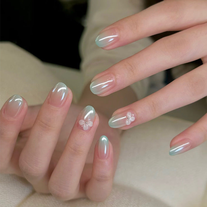 Decorative Press-On Nail Set with Star and Bow Designs Bowlift