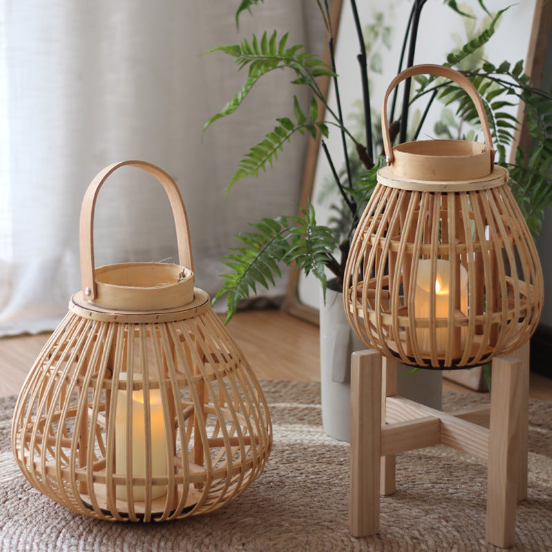 Natural Rattan Lantern Bowlift