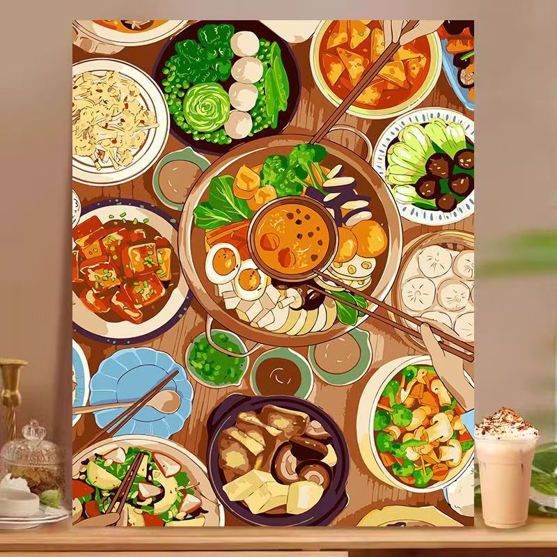 Dessert-Inspired Decorative Canvas Art Bowlift