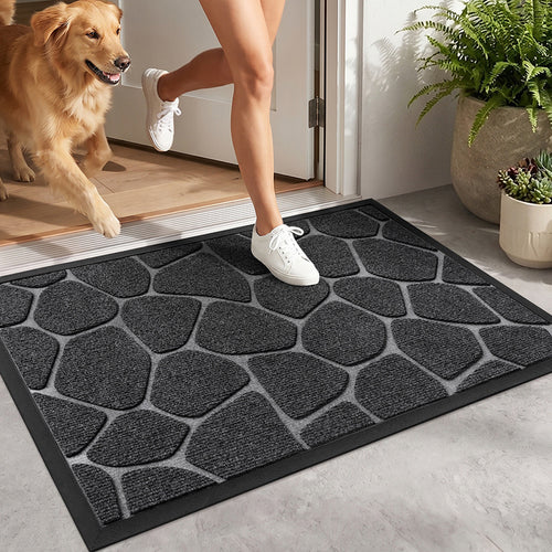 Textured Doormat with Inspirational Message Bowlift