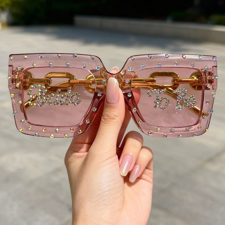 Decorative Pearl-Embellished Cat Eye Sunglasses Bowlift