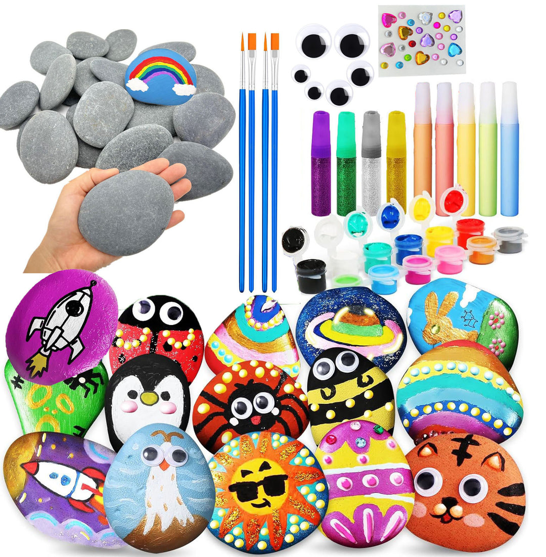 Unisex Creative Paint and Craft Set with Stone Motifs Bowlift