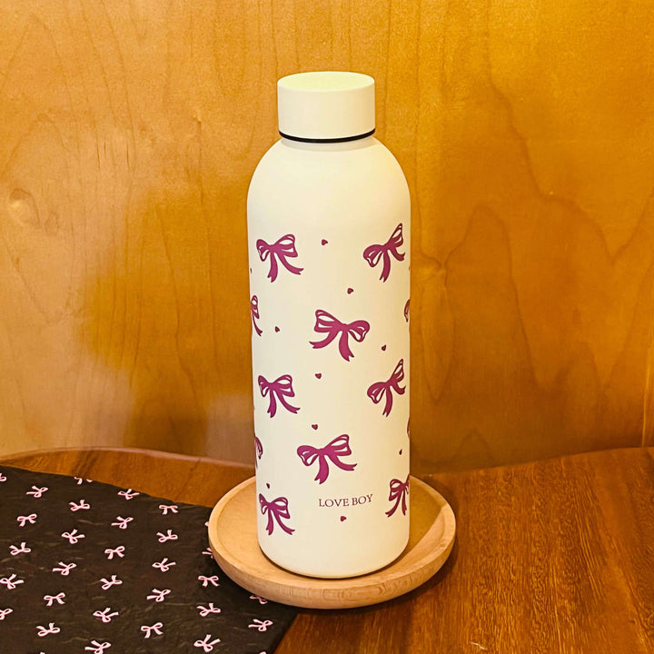 Women's insulated drinking bottle with stylish bow motif Bowlift