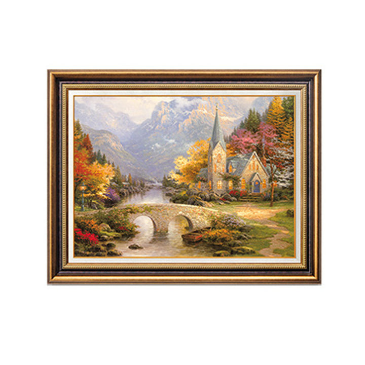 Framed Picturesque Countryside Landscape Artwork