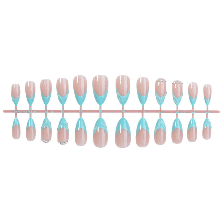 Premium Decorative Press-On Nails Set with Elegant Design Bowlift