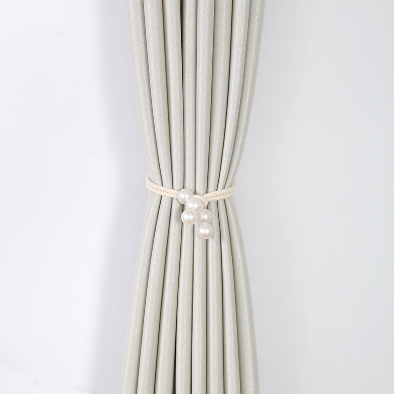 Elegant curtain tieback with pearl trim Bowlift