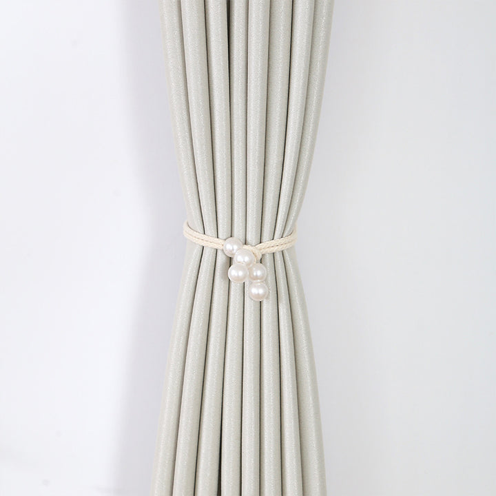 Elegant curtain tieback with pearl trim Bowlift
