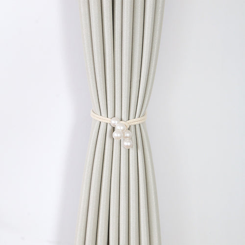 Elegant curtain tieback with pearl trim Bowlift