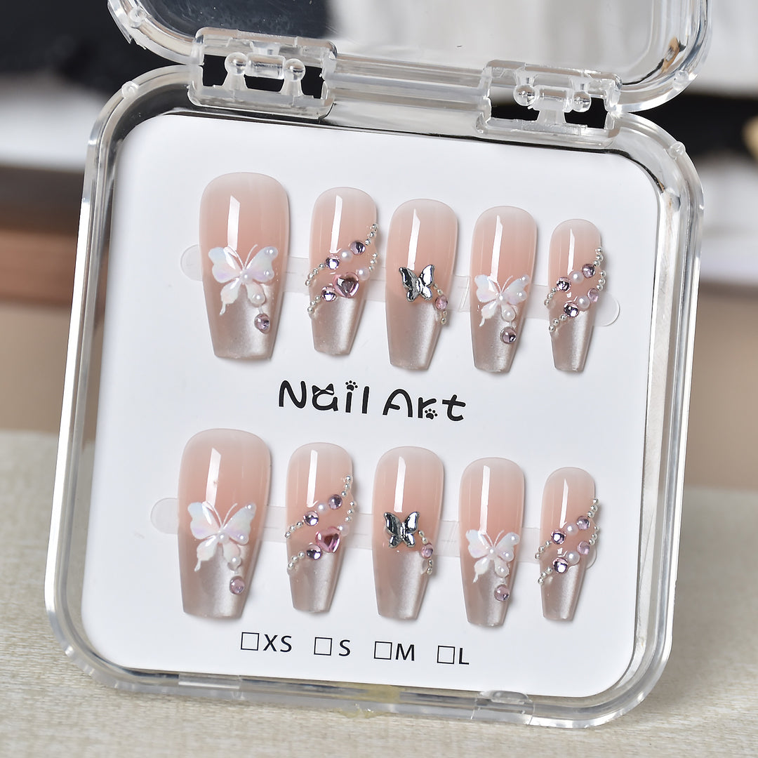 Premium Glamorous Press-On Nail Extensions Bowlift