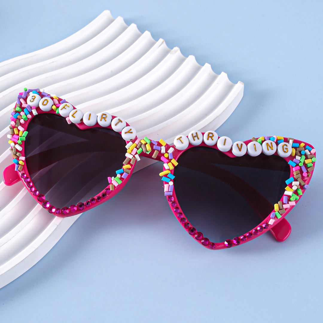 Decorative Birthday-Themed Fashion Sunglasses Bowlift