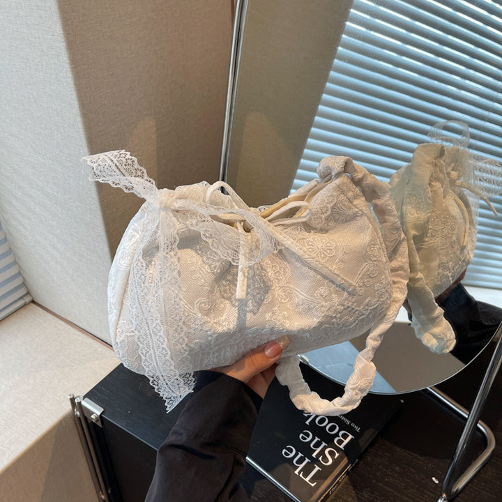Vintage Lace Drawstring Bag Bowlift