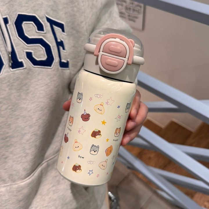 Ladies funny drinking bottle with secure closure system Bowlift
