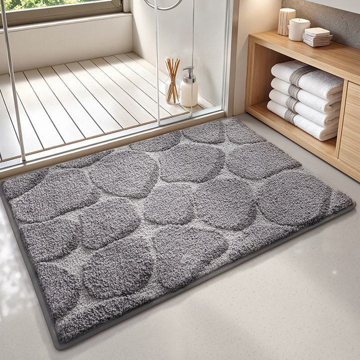 Plush Textured Bath Mat Bowlift