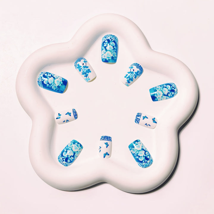 Creative Art Nails with Floral Design Bowlift