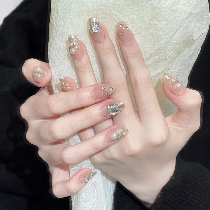 Glamorous Gemstone-Embellished Nail Art Set Bowlift
