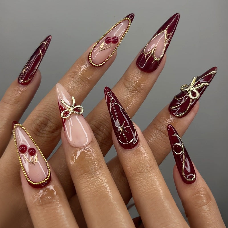 Creative nail art set with glitter accents and elegant decorations Bowlift