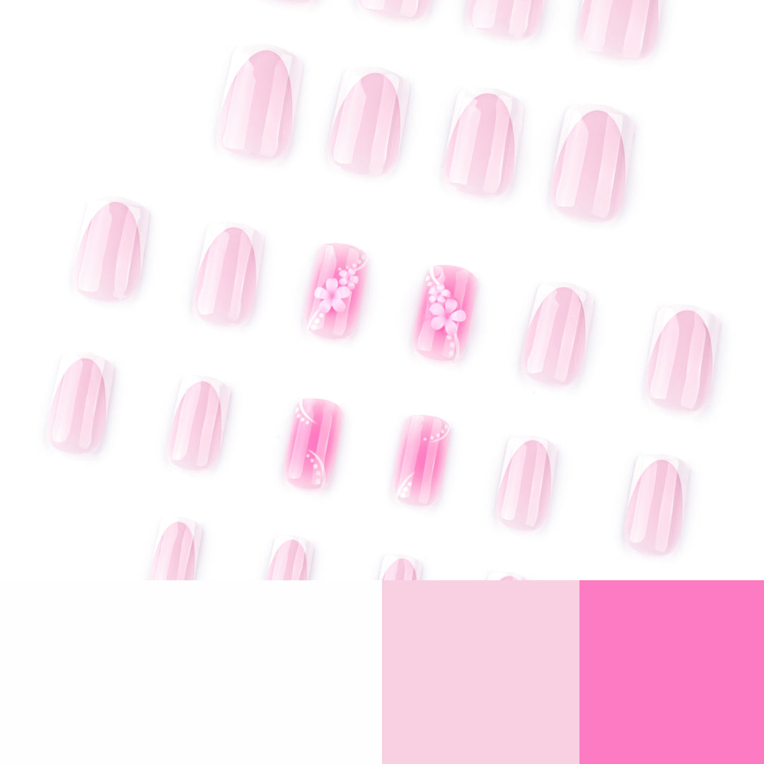 Artfully decorated gel nails Bowlift