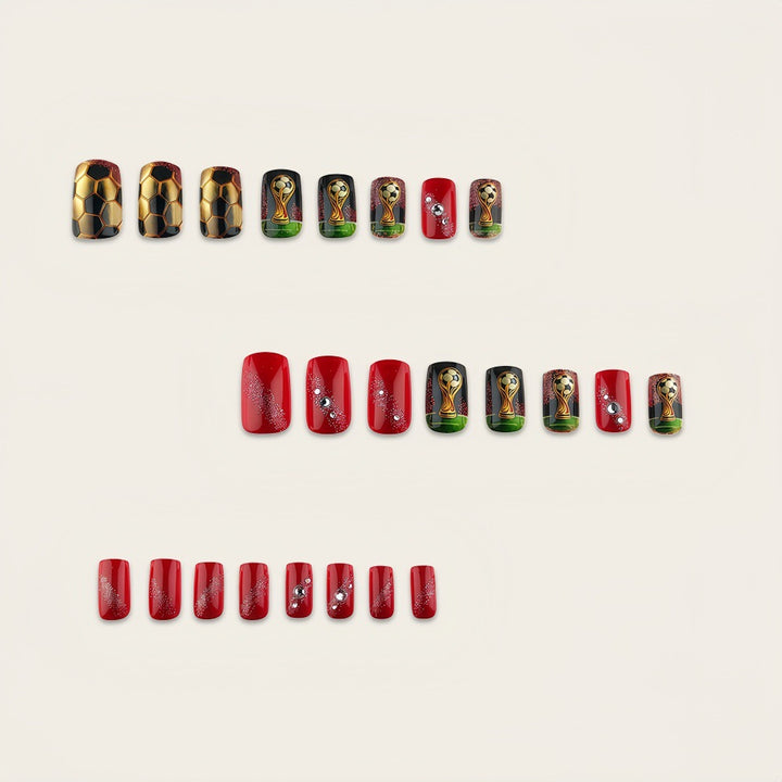 Sporty Football Art Nails Bowlift