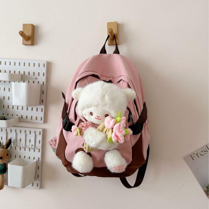 Backpack with Cute Plush Design and Practical Compartments Bowlift