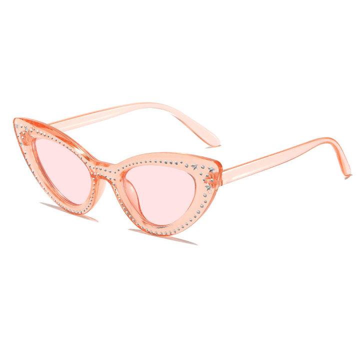 Glamorous Rhinestone-Embellished Cat Eye Sunglasses Bowlift