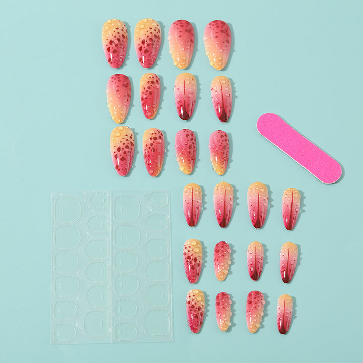 Creative artificial nails with appealing ombre and glitter effects Bowlift