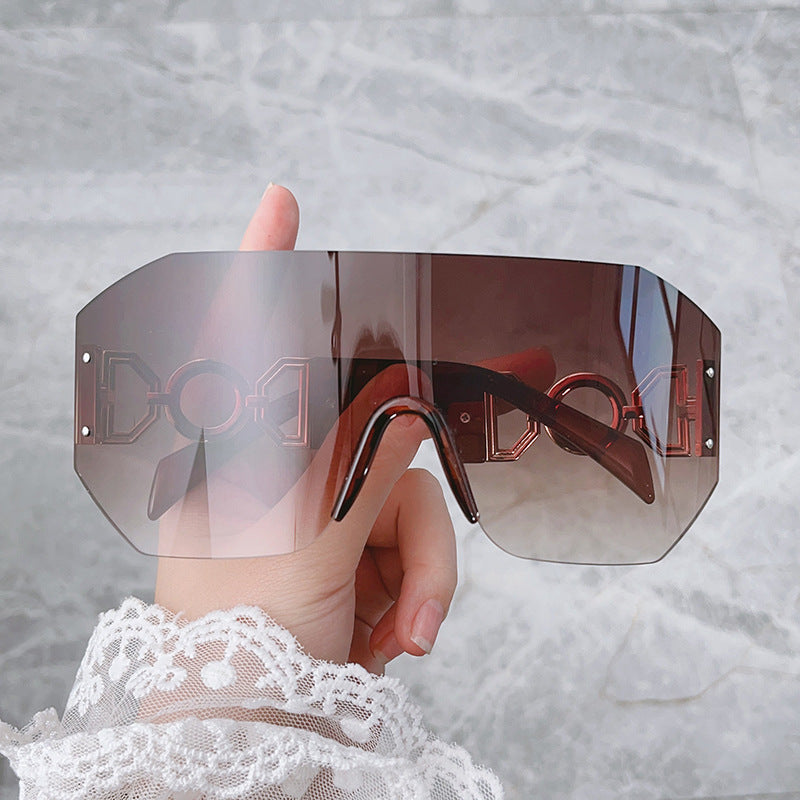 Fashion Statement Wide-Brim Shield Sunglasses Bowlift