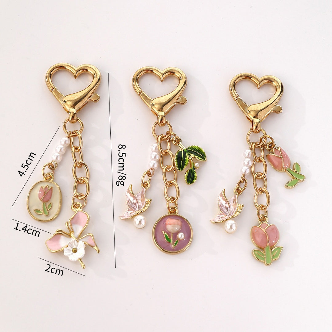 Playful keychain in rose design Bowlift