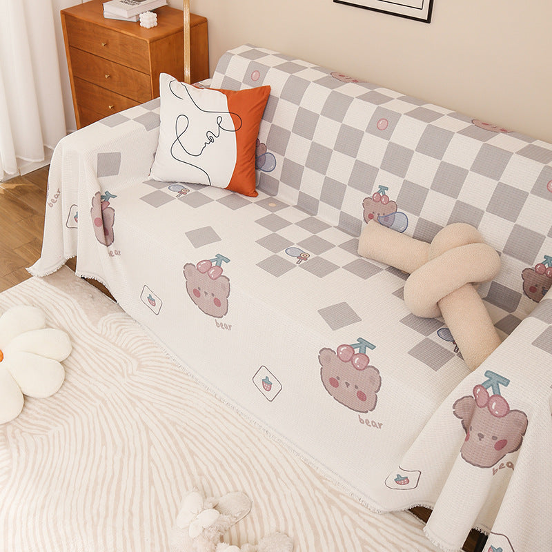 Soft Plush Bunny Pattern Throw Blanket