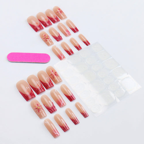 Floral-Embellished Press-On Nails Bowlift