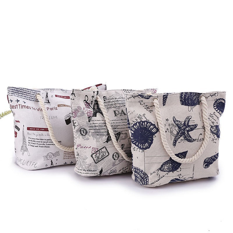 Beach bag with maritime shell motif Bowlift