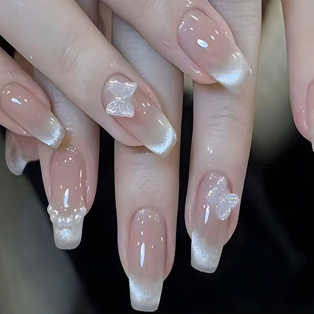 Elegant Stiletto Press-On Nail Art Set Bowlift 1788496342