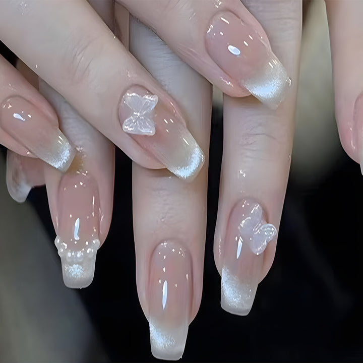 Elegant Stiletto Press-On Nail Art Set Bowlift 1788496342