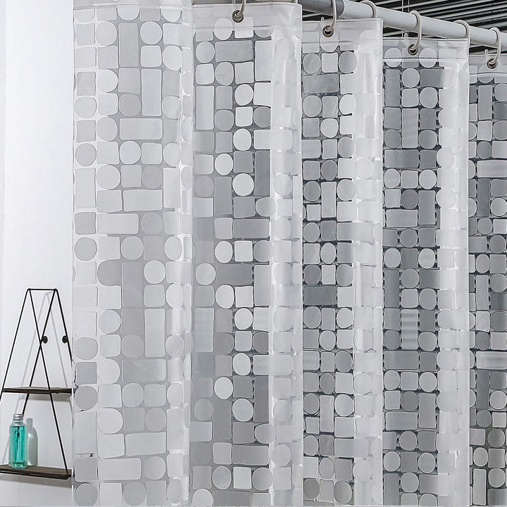 Waterproof Textured Shower Curtain Bowlift