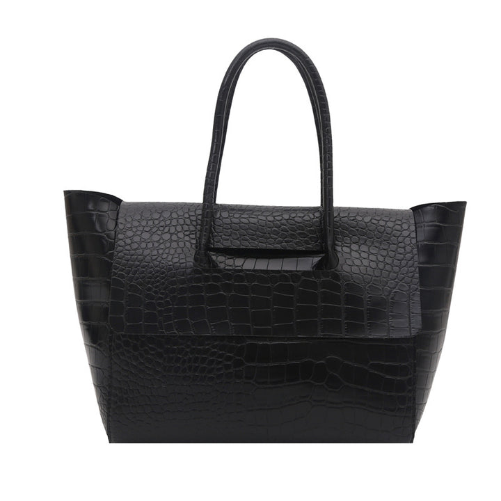 WoCrocodile Textured Structured Handbag Bowlift