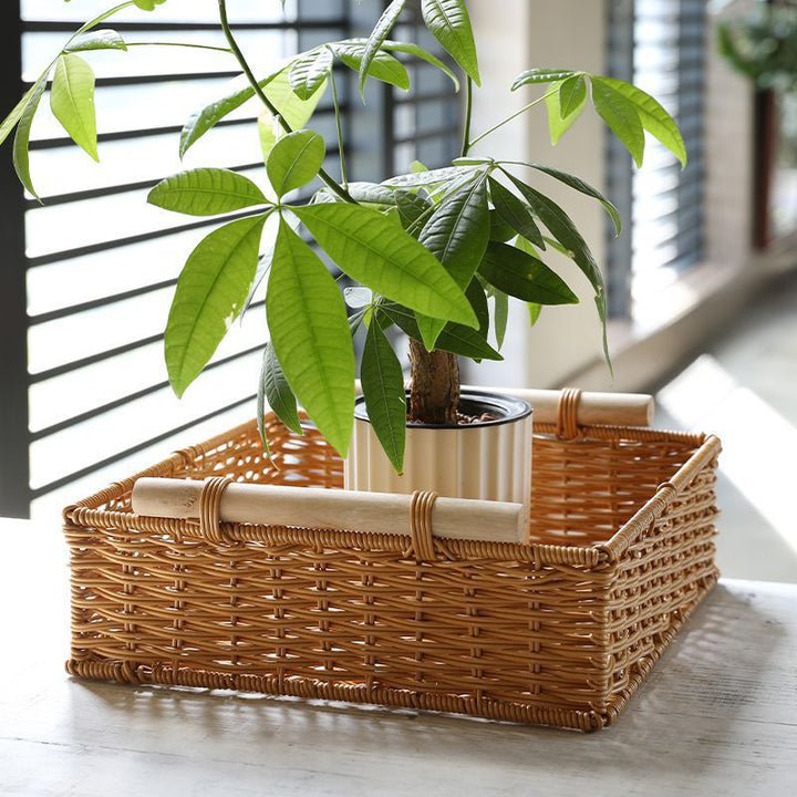 Artisan Woven Storage Basket Bowlift