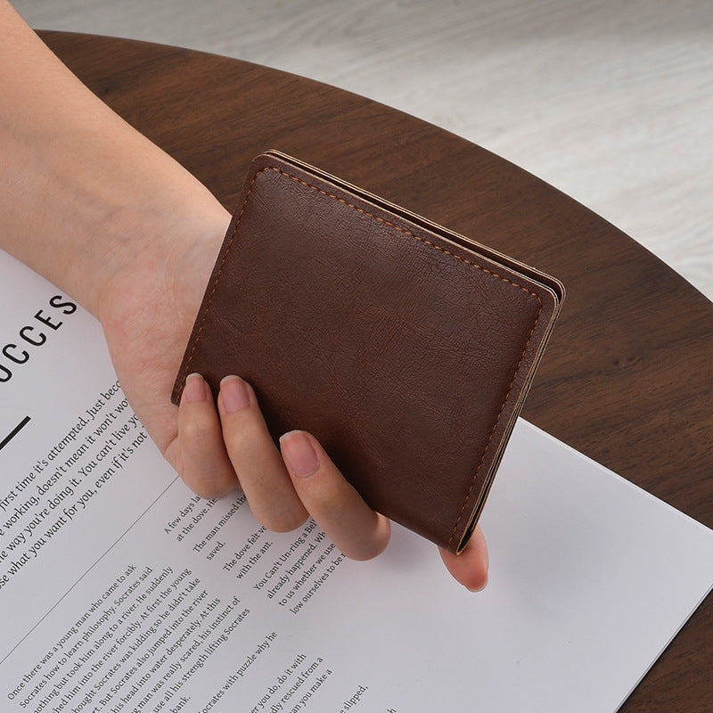 Compact Leather Travel Wallet Bowlift