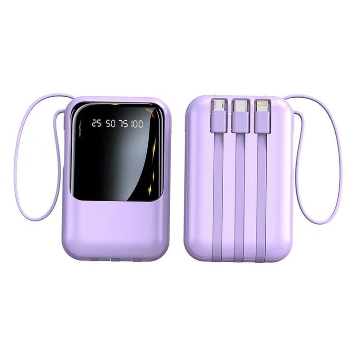Multifunctional portable charger with integrated cable system Bowlift