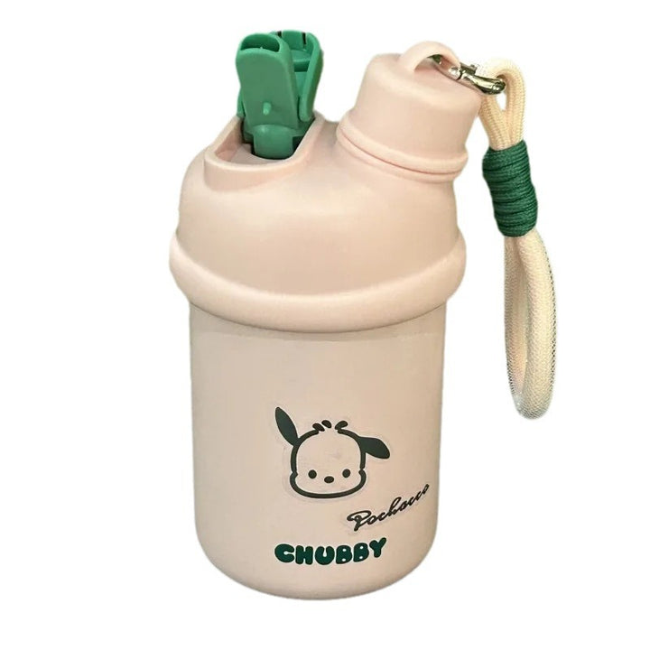 Women's insulated drinking bottle with innovative closure system and cute animal design Bowlift