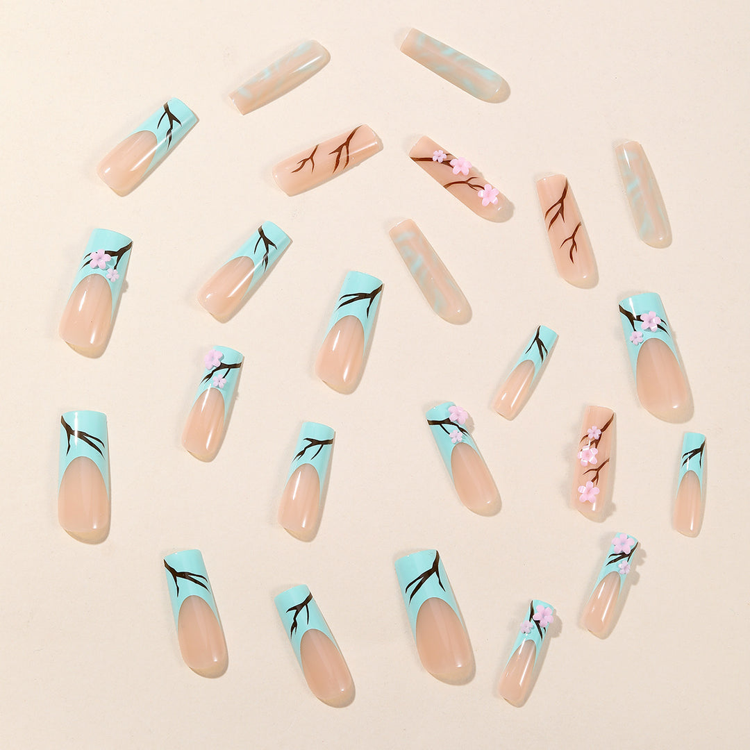 Floral Acrylic Nail Art Extensions Bowlift 1789713481