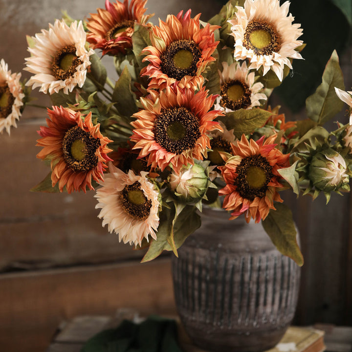 Artificial Sunflower Bouquet Bowlift