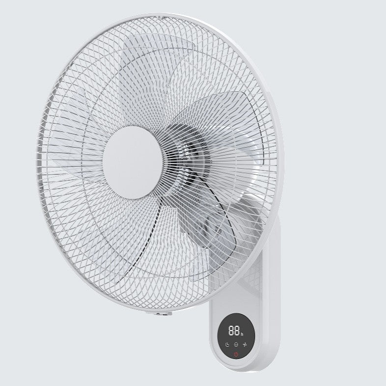 Unisex nan oscillating wall-mounted electric fan with rotary dial and dual pull-cord controls Bowlift