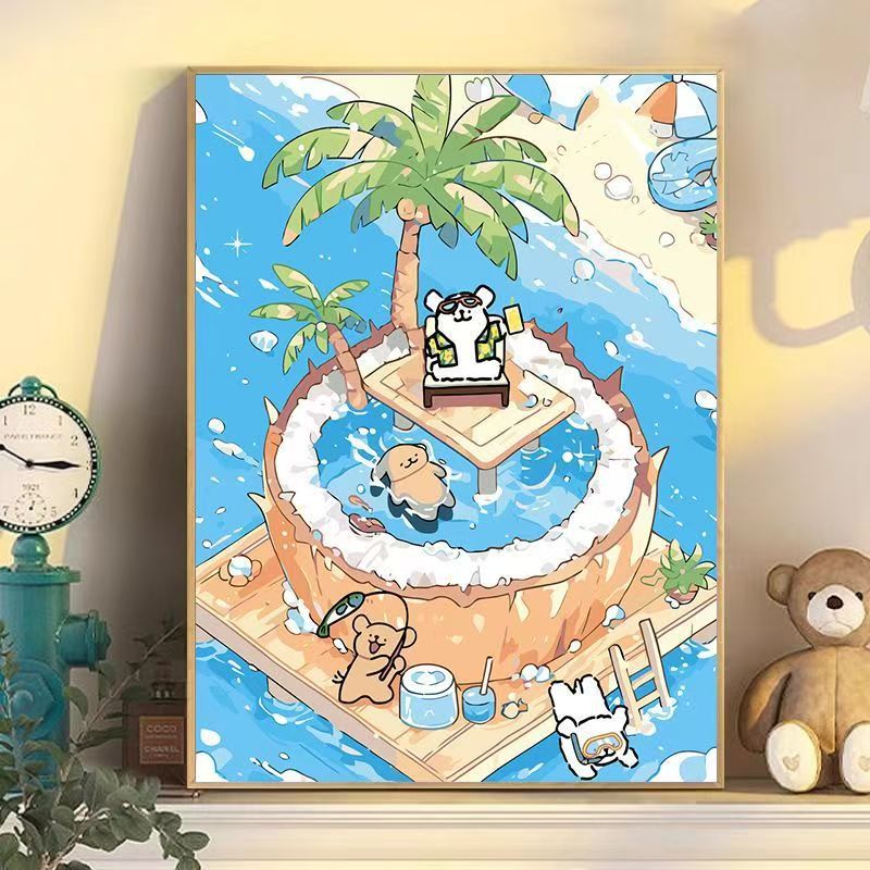 Playful Cartoon Dog Wall Art Bowlift