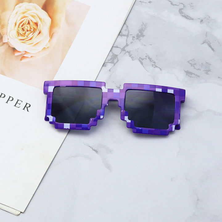 Geometric Pixelated Frame Sunglasses Bowlift