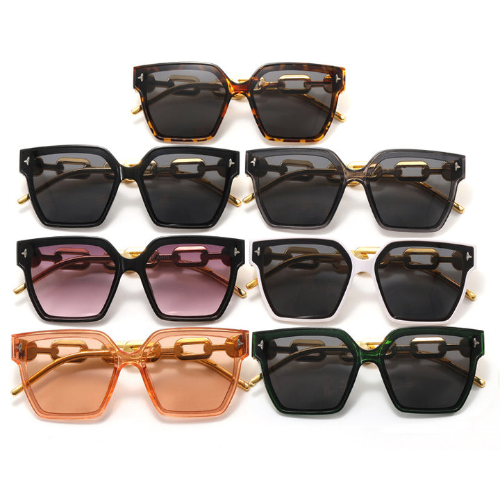 Ladies fashionable oversized sunglasses with combined frame Bowlift