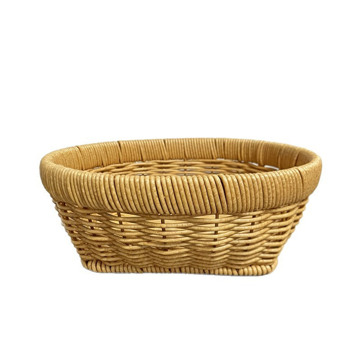 Handcrafted Oval Serving Basket Bowlift