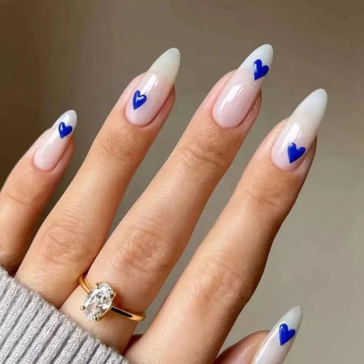 Heart-Themed Press-On Nail Art Bowlift
