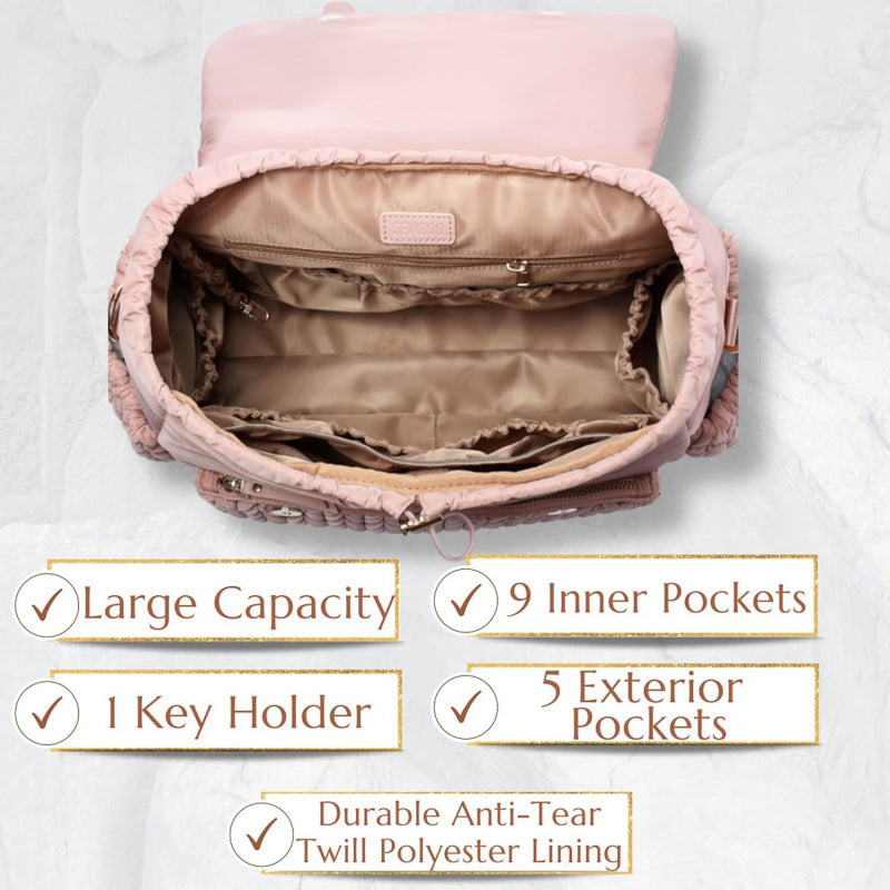 Fashionable backpack with braided design Bowlift