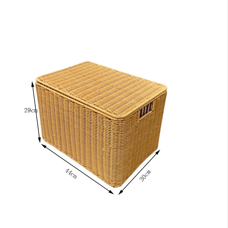 Contemporary Rectangular Woven Storage Bin Bowlift