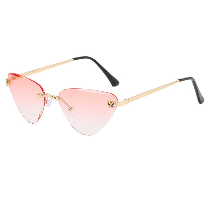Ladies Cat-Eye Sunglasses with Elegant Metal Frame Bowlift