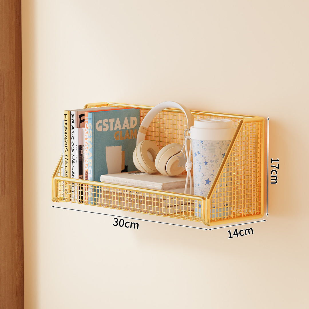 Wall-Mounted Mesh Storage Shelf Bowlift
